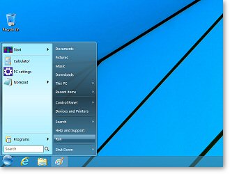 StartFinity Start Menu for Windows 8. (Click to enlarge)